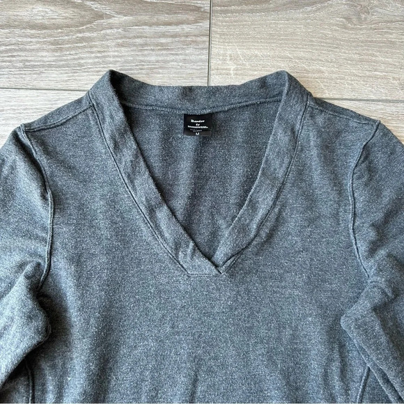 Bamboo  Jersey From Brandwear V Neck Big Pockets Sweatshirt - Picture 7 of 15